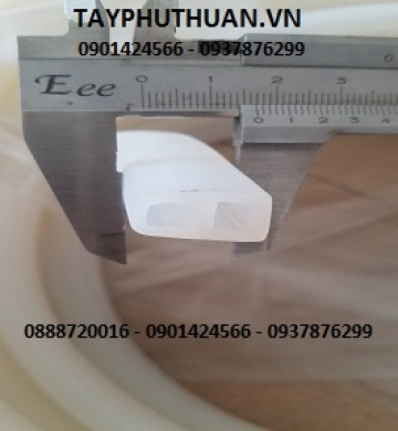 Ống silicone chèn lắp khe có 2 lỗ